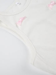 Bow Tie Solid Color Tank Top