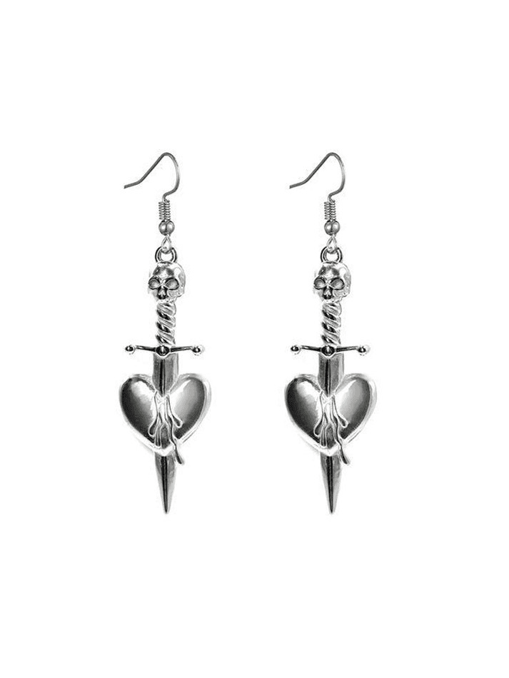 Dagger Heart Earrings