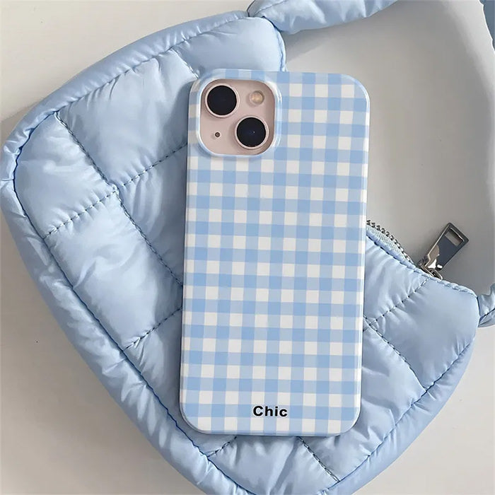 Danish Pastel Checkered IPhone Case