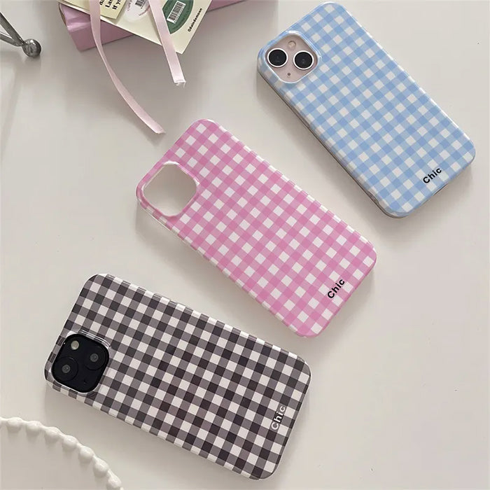 Danish Pastel Checkered IPhone Case