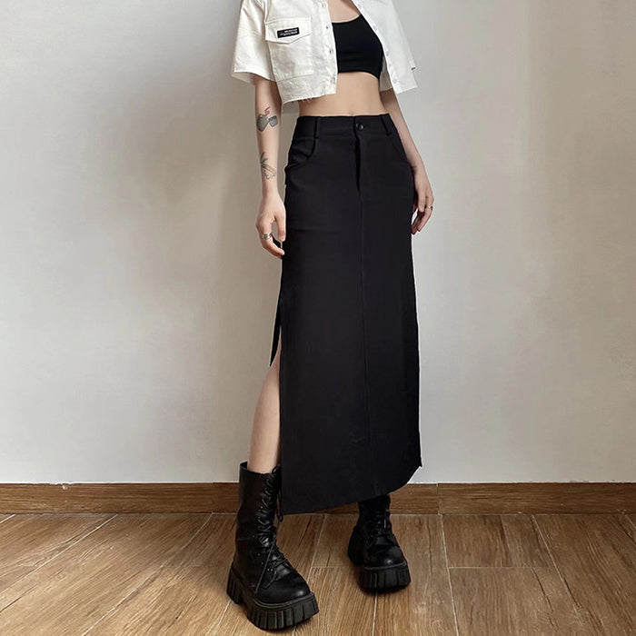 Dark Grunge Aesthetic Long Skirt