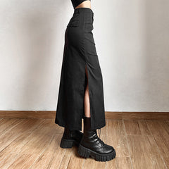 Dark Grunge Aesthetic Long Skirt