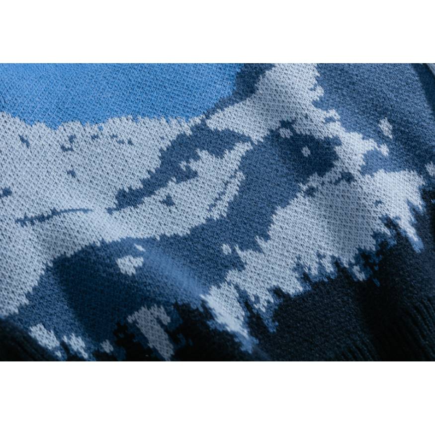 Mountain Landscape Pattern Sweater