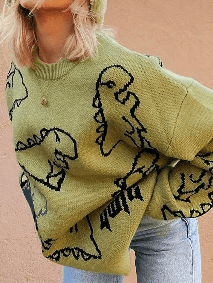 Dinosaur Crew Knit Sweater