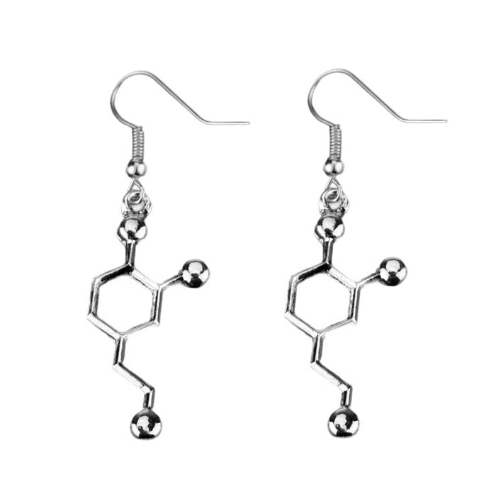 Dopamine Molecule Earrings