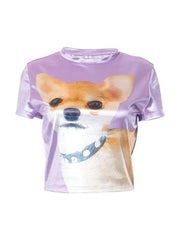 Vintage Animal Print Short Sleeve Tee
