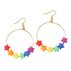 Star Hoop Earrings