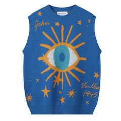 All-Seeing Eye & Stars Aesthetic Vest