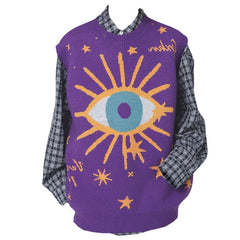 All-Seeing Eye & Stars Aesthetic Vest