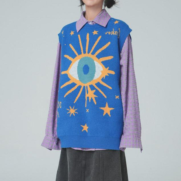 All-Seeing Eye & Stars Aesthetic Vest