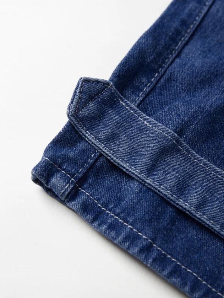 Washed Multi Pocket Cargo Jeans