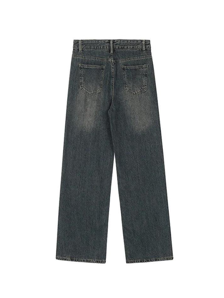 Star Embroidery Raw Trim Boyfriend Jeans