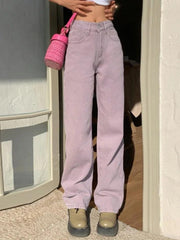 Washed Denim Baggy Boyfriend Jeans