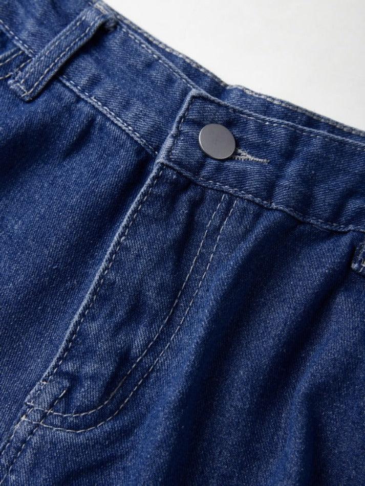 Washed Multi Pocket Cargo Jeans