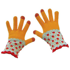 Floral Knit Gloves