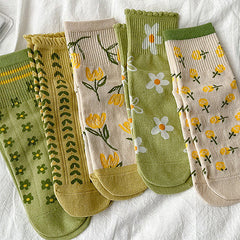 Flower Pattern 5 Pack Socks