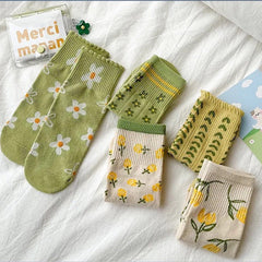 Flower Pattern 5 Pack Socks