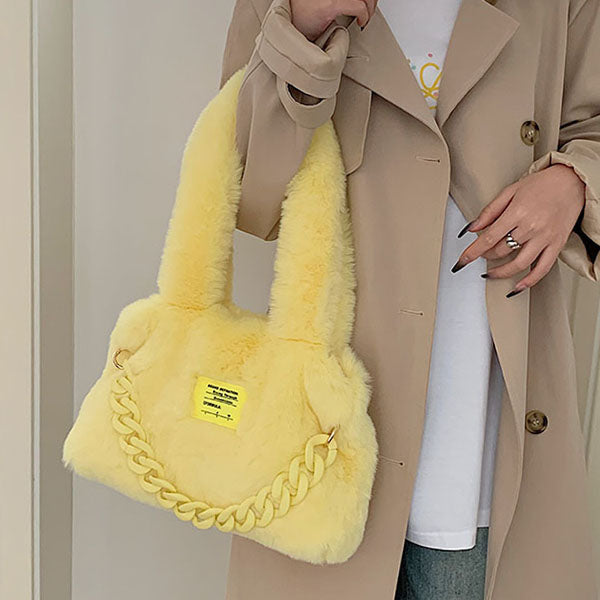 Fluffy Chain Shoulder Bag