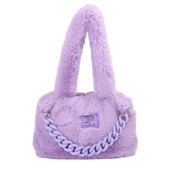 Fluffy Chain Shoulder Bag