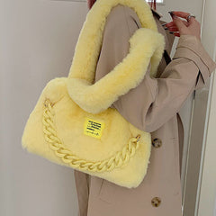 Fluffy Chain Shoulder Bag