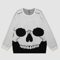 Horrible Skull Print Sweater