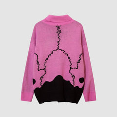 Horrible Skull Print Turtleneck Sweater