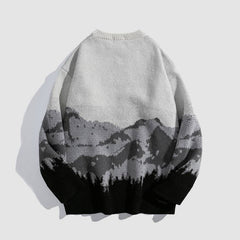 Mountain Landscape Pattern Sweater