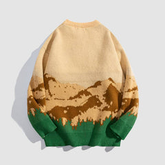 Mountain Landscape Pattern Sweater