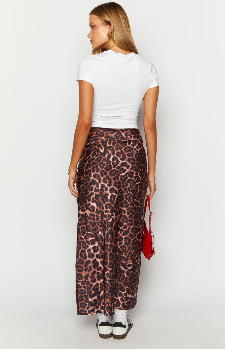 Genevieve Leopard Print Maxi Skirt