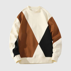 Geometric Splice Sweatshirt