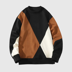 Geometric Splice Sweatshirt