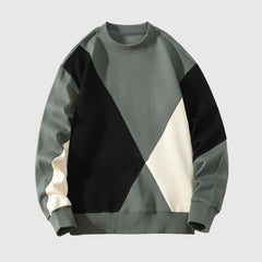 Geometric Splice Sweatshirt