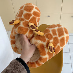 Giraffe Plush Slippers