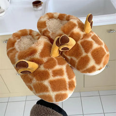 Giraffe Plush Slippers