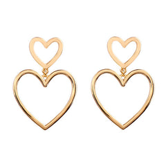 Gold Heart Earrings