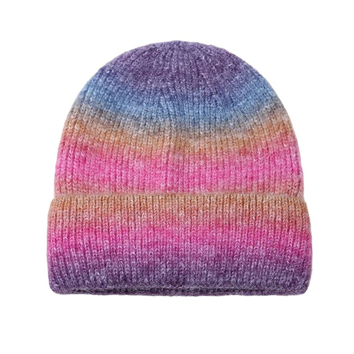 Gradient Knit Beanie Hat