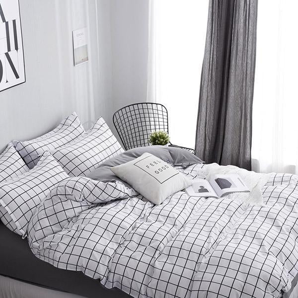 Grid Bedding Set