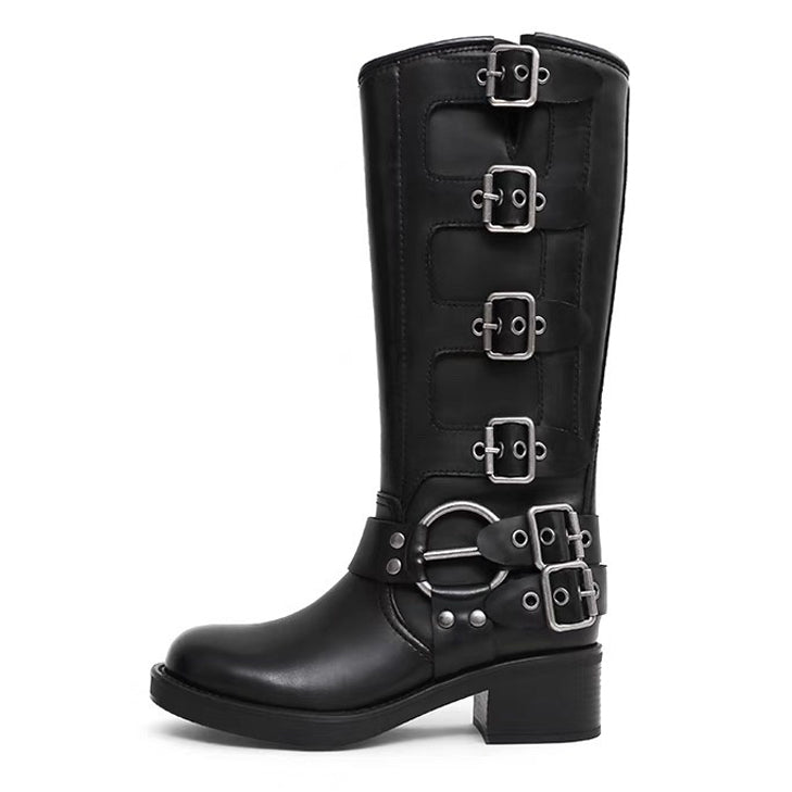 Grunge Sleaze Buckle Boots