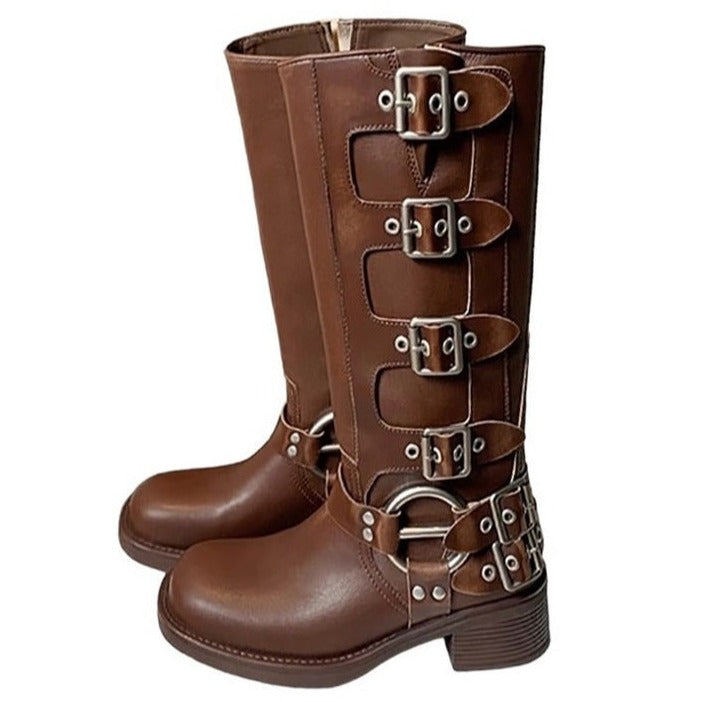 Grunge Sleaze Buckle Boots