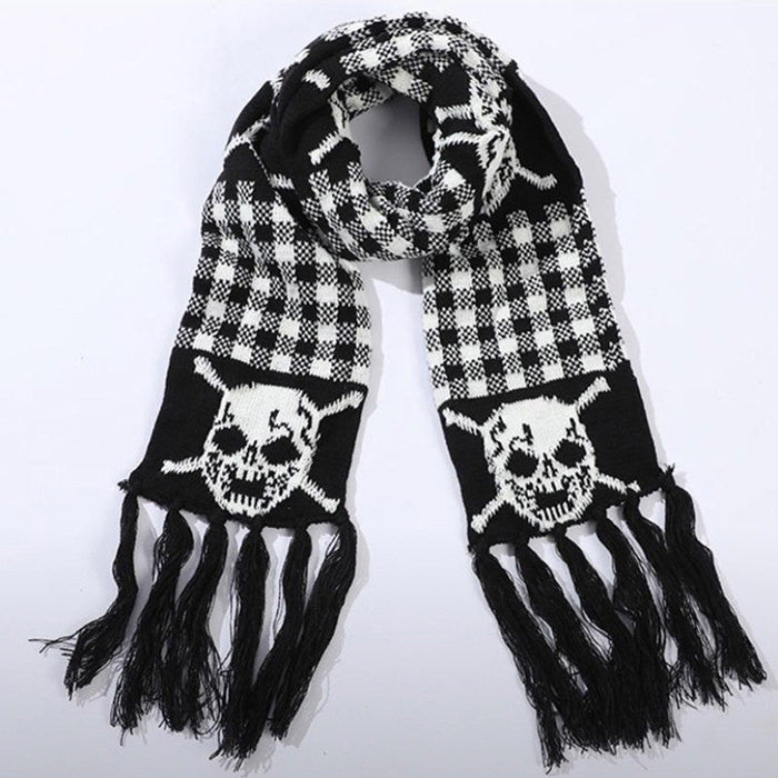 Grunge Skull Knitted Scarf