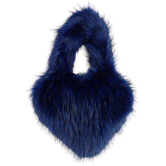 Heart Shape Fuzzy Handbag