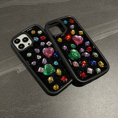 Hearts Rhinestone iPhone Case