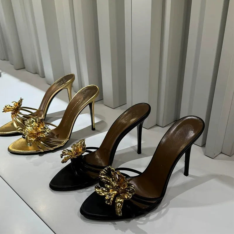 Liesel Flower Heel Mules