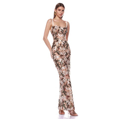 River Embroidered Mesh Dress