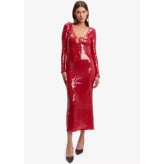Ruby Sequin Tie-Front Dress