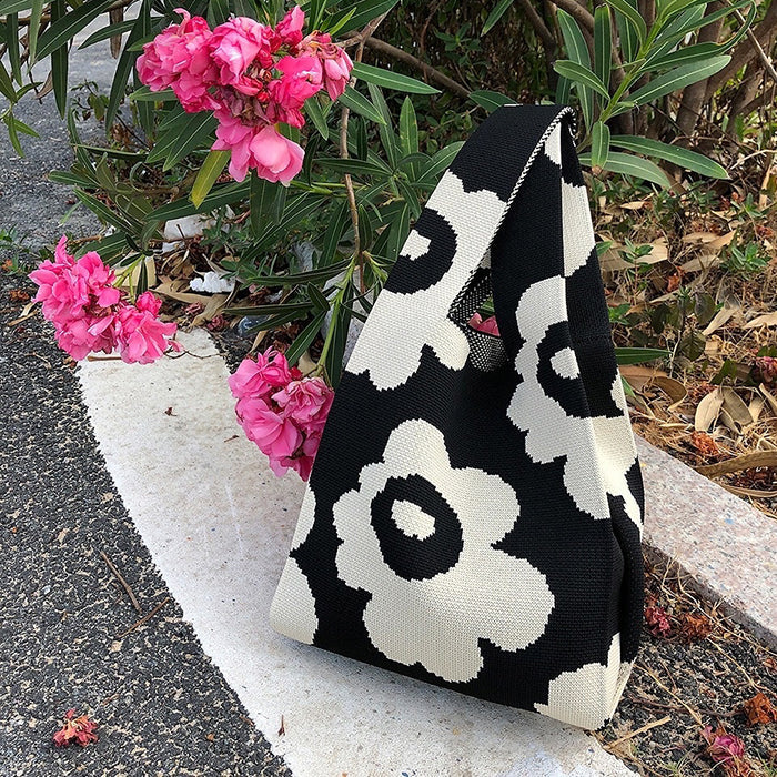 Indie Aesthetic Flower Tote Bag