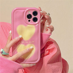 Korean Aesthetic Heart iPhone Case