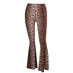 Leopard Flared Trousers