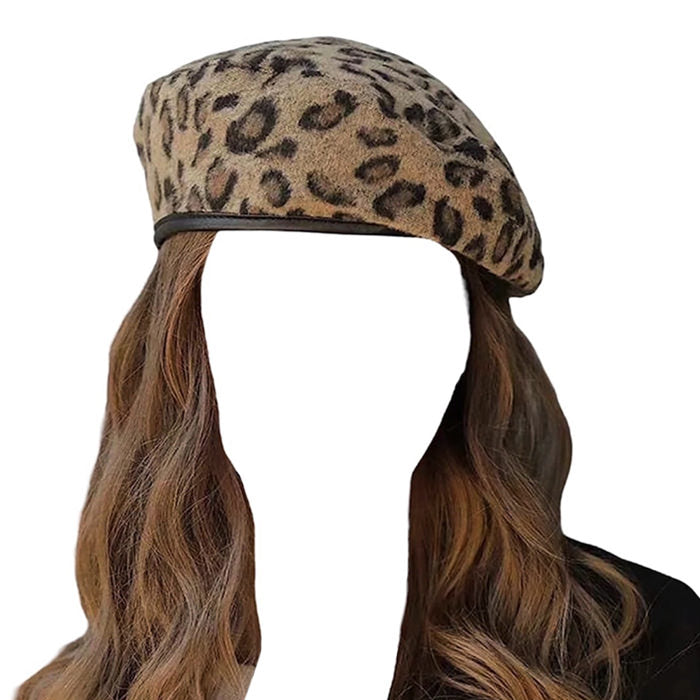 Leopard Beret Hat