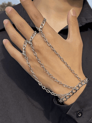 Men's Chain Detail Mittens Ring